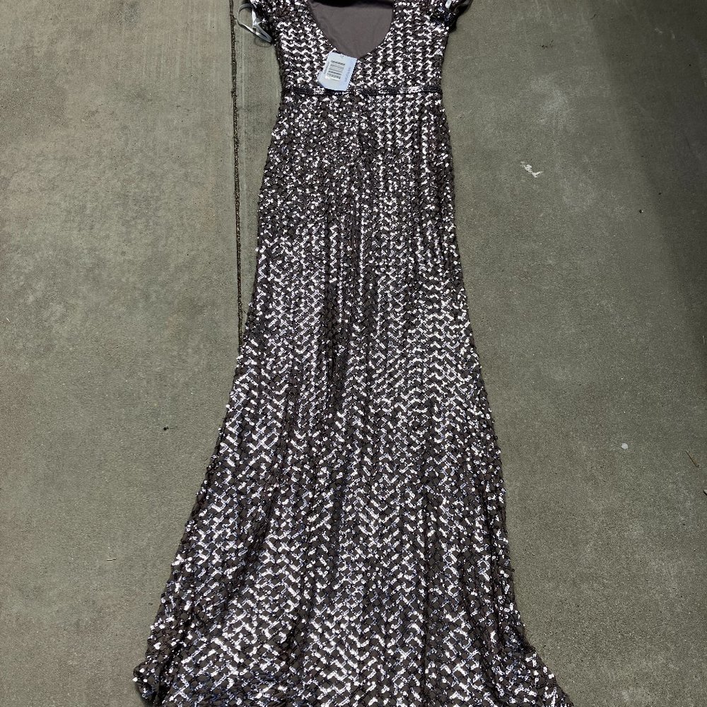 Aqua Formal Sequence Evening Dress